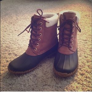 Duck boots.